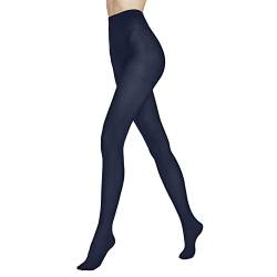 VENEZIANA NUOVA Weich Strumpfhosen Damen - Blickdichte Strumpfhose - Strumpfhosen Damen 40 DEN - Matt Strumpfhose Bunt Damen - Flache Naht - Dicke Strumpfhosen Damen - Blaue Strumpfhose von VENEZIANA NUOVA