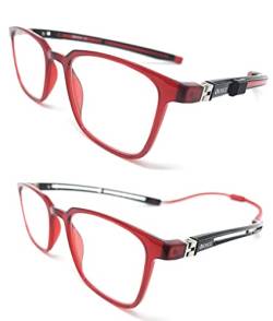 Lesebrille TR90 magnetisch Iman erweiterbar Professional Für herren damen venice (Rot, 2.50) von VENICE EYEWEAR OCCHIALI