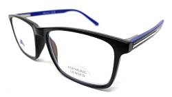 VENICE EYEWEAR OCCHIALI - Blaulichtfilter lesebrille anti blaulicht. Computerbrille BROKER Professional Für herren damen gamer brille venice (Schwarz Blau, 1.00) von VENICE EYEWEAR OCCHIALI