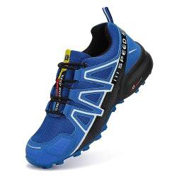 VENROXX Traillaufschuhe Herren Trailrunning Schuhe Wanderschuhe Atmungsaktiv Leicht Laufschuhe Sportschuhe rutschfeste Outdoor Trekkingschuhe, Blau, 43 (CN 44) von VENROXX