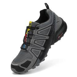 VENROXX Traillaufschuhe Herren Trailrunning Schuhe Wanderschuhe Atmungsaktiv Leicht Laufschuhe Sportschuhe rutschfeste Outdoor Trekkingschuhe, Grau, 40 (CN 41) von VENROXX