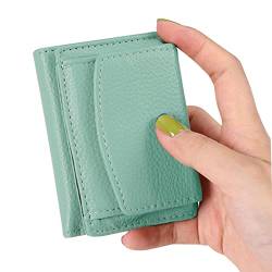 VENTDOUCE Mini-Taschengeldbörse | Kleines Kartenetui Damen | Blockierende Echtleder-Geldbörse mit schmaler Fronttasche, minimalistische Geldbörsen für Männer und Frauen von VENTDOUCE