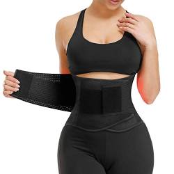 VENUZOR Taillen-Trainer Gürtel für Frauen - Taillenmieder Trimmer - Schlankheits Body Shaper Gürtel - Sport Girdle Belt (Upgraded Black, S) von VENUZOR