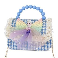 Mädchen Taschen, Mädchen Umhängetaschen, Kinderhandtaschen, modisch und damenhaft, sehr gut geeignet für Cartoon Umhängetaschen kleiner Mädchen (blau) von VERBANA