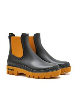 VERBENAS Rain Boots Mae Mate Negro-ocre - Größe: 37 von VERBENAS