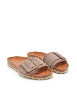 VERBENAS Sandalen Reiko Velour Piedra - Größe: 42 von VERBENAS