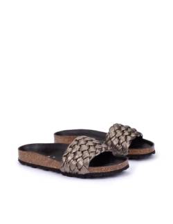 VERBENAS Sandalen Rica Trenza Soft Metal Plomo - Größe: 38 von VERBENAS