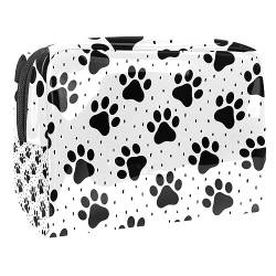 Animal Pet Paws Muster Kosmetiktasche Zipper Pouch Kosmetiktasche für Business Travel Work von VERED