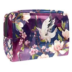 Aquarell Kranich Japanische Kirschblüten Reise-Kosmetik-Organizer Kosmetik-Make-up-Etui für die Frau von VERED