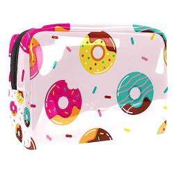 Bunte Donuts Muster Schminkpinsel Beauty Bag Organizer Kosmetiktasche von VERED