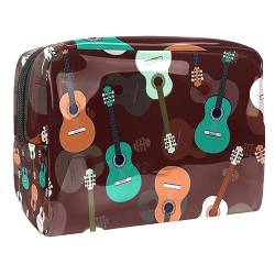 Colorful Guitars Muster Kosmetiktasche Zipper Pouch Kosmetiktasche für Business Travel Work von VERED