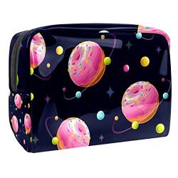 Donuts Sterne Muster Kosmetiktasche Portable Pouch Kulturbeutel Zubehör Organizer von VERED