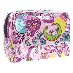 Drache Einhorn Katze Dinasour Toiletry Travel Organizer Kosmetiktasche für Frauen von VERED