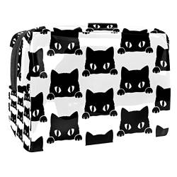 Katzen Muster Schminkpinsel Beauty Bag Organizer Kosmetiktasche von VERED