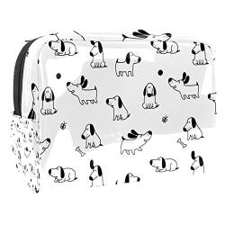 Niedliche Hunde Muster Schminkpinsel Beauty Bag Organizer Kosmetiktasche von VERED