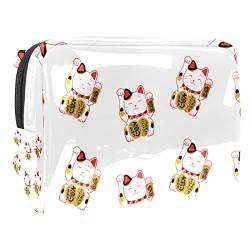 Niedliche Katzen Japan Muster Schminkpinsel Beauty Bag Organizer Kosmetiktasche von VERED