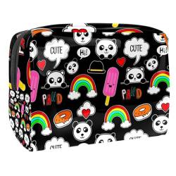 Panda und Regenbogen Kosmetiktasche Kosmetiktasche Handtasche Beutel, 8,9x5,9x5,4 in von VERED