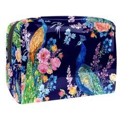 Pfaue und Blumen Kosmetiktasche Portable Pouch Kulturbeutel Zubehör Organizer von VERED