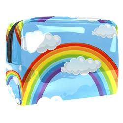 Regenbogen-Wolken-Muster Kosmetiktasche Portable Kosmetiktaschen für Frauen Mädchen von VERED