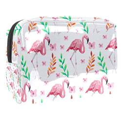 Rosa Flamingos Blume Hängende Kosmetiktasche Kosmetiktasche für Frauen Reisen von VERED