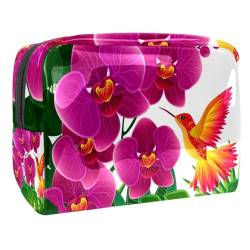 Schmetterling Kolibri Blumen Kosmetiktasche Portable Pouch Kulturbeutel Zubehör Organizer von VERED