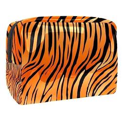 Tier Tiger Skin Textur Kosmetiktasche Schminktasche Handtasche Beutel, 8,9x5,9x5,4 in von VERED