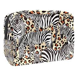 Tiere Leopard Textur wasserdichte Kosmetiktasche Großes Fassungsvermögen Reise-Makeup-Organizer von VERED