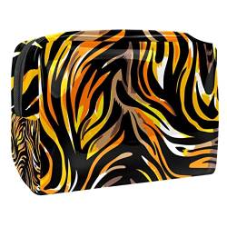 Tiger Tier Textur Kosmetiktasche Portable Pouch Kulturbeutel Zubehör Organizer von VERED