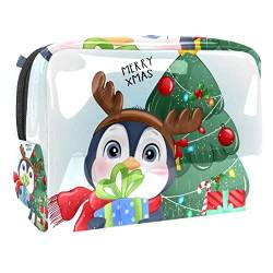 Weihnachtsbaum Niedlicher Pinguin Kosmetiktasche Portable Pouch Kulturbeutel Zubehör Organizer von VERED