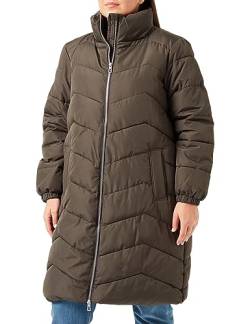 VERO MODA CURVE Damen VMCLIGA Coat CUR Steppmantel, Peat, 44 von VERO MODA CURVE