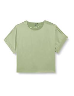 VERO MODA CURVE Damen VMCMERLE 2/4 O-Neck WVN GA NOOS CUR Top, Hedge Green, 50 von VERO MODA CURVE