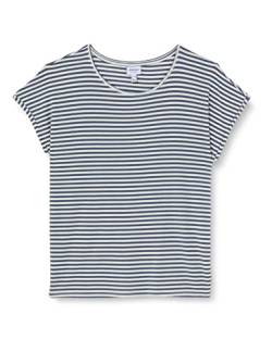 VERO MODA CURVE Damen Vmaya Plain Top Stripe Ga Noos Curve T Shirt, China Blue/Stripes:pristine, M Große Größen EU von VERO MODA CURVE