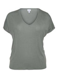 VERO MODA CURVE Damen Vmaya V-neck Tee Vma Noos Curve T Shirt, Laurel Wreath, M Große Größen EU von VERO MODA CURVE