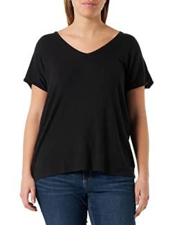 VERO MODA CURVE Damen Vmaya V-neck Tee Vma Noos Curve T Shirt, Schwarz, L Große Größen EU von VERO MODA CURVE