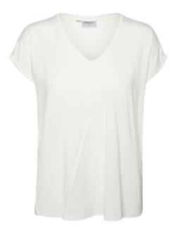 VERO MODA CURVE Damen Vmaya V-neck Tee Vma Noos Curve T Shirt, Snow White, L Große Größen EU von VERO MODA CURVE