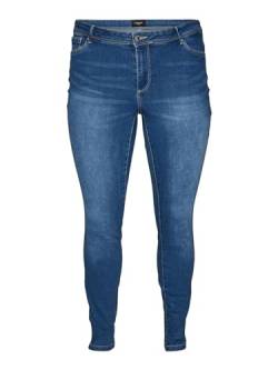 VERO MODA CURVE Damen Vmfanya Slim Vi3312 Ga Cur Noos Jeanshose, Medium Blue Denim, 44W / 32L EU von VERO MODA CURVE