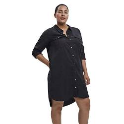 VERO MODA CURVE Damen Vmsila Short Dress Mix Ga Curve Noos Jeanskleid, Schwarz, 52 Große Größen EU von VERO MODA CURVE