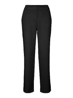 VERO MODA CURVE Damen Vmzelda Hr Straight Pant Curve Noos, Schwarz, 46W / 32L von VERO MODA CURVE