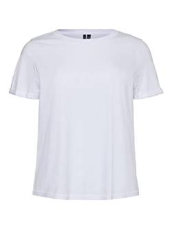 VERO MODA CURVE Women's VMPAULA S/S Curve T-Shirt, Bright White, S-42/44 von VERO MODA CURVE