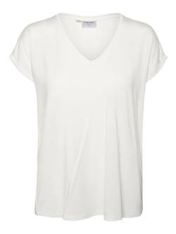 VERO MODA CURVE Damen Vmaya V-neck Tee Vma Noos Curve T Shirt, Snow White, M Große Größen EU von VERO MODA