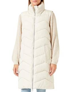 VERO MODA Damen 3/4-lange Steppweste VMLiga Waistcoat mit Stehkragen 10298730 Birch M von VERO MODA