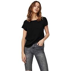 VERO MODA Damen Basic T-Shirt Kurzarm Rundhals Top Langes Einfarbiges Oberteil VMBECCA von VERO MODA