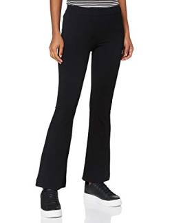 VERO MODA Damen Flared Leggings Bootcut Stoff Hose Normal Waist Wide Leg Pants VMKAMMA, Farben:Schwarz-2, Größe:XXS / 34L, Z-Länge:L34 von VERO MODA