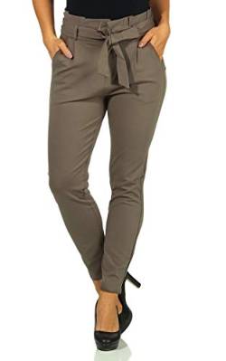 VERO MODA Damen Hose Vmeva Hr Loose Paperbag Pant Noos Ki, Bungee Cord, M/32" von VERO MODA