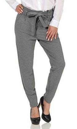 VERO MODA Damen Hose Vmeva Hr Loose Paperbag Pant Noos Ki, Medium Grey Melange, XS / 34L von VERO MODA