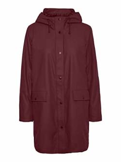 VERO MODA Damen Regenjacke VMAsta 3/4 Teddy Parka mit Kapuze 10252565 Port Royale M von VERO MODA