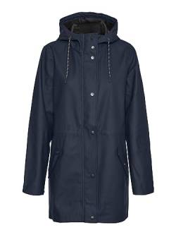 VERO MODA Damen Regenjacke VMMalou wasserabweisender Parka mit Kapuze 10266982 navy blazer XS von VERO MODA