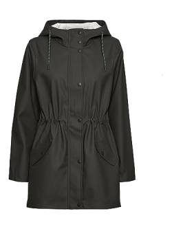 VERO MODA Damen Regenjacke VMMalou wasserabweisender Parka mit Kapuze 10266982 peat S von VERO MODA