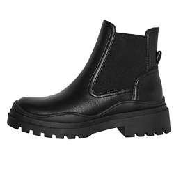 VERO MODA Damen Schuhe Chelsea-Boots VMBoat mit dicker Sohle 10276065 black 39 von VERO MODA