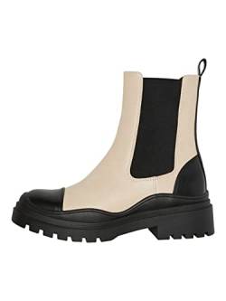 VERO MODA Damen Schuhe Chelsea-Boots VMNilla Biker-Boots 10276063 oatmeal 38 von VERO MODA